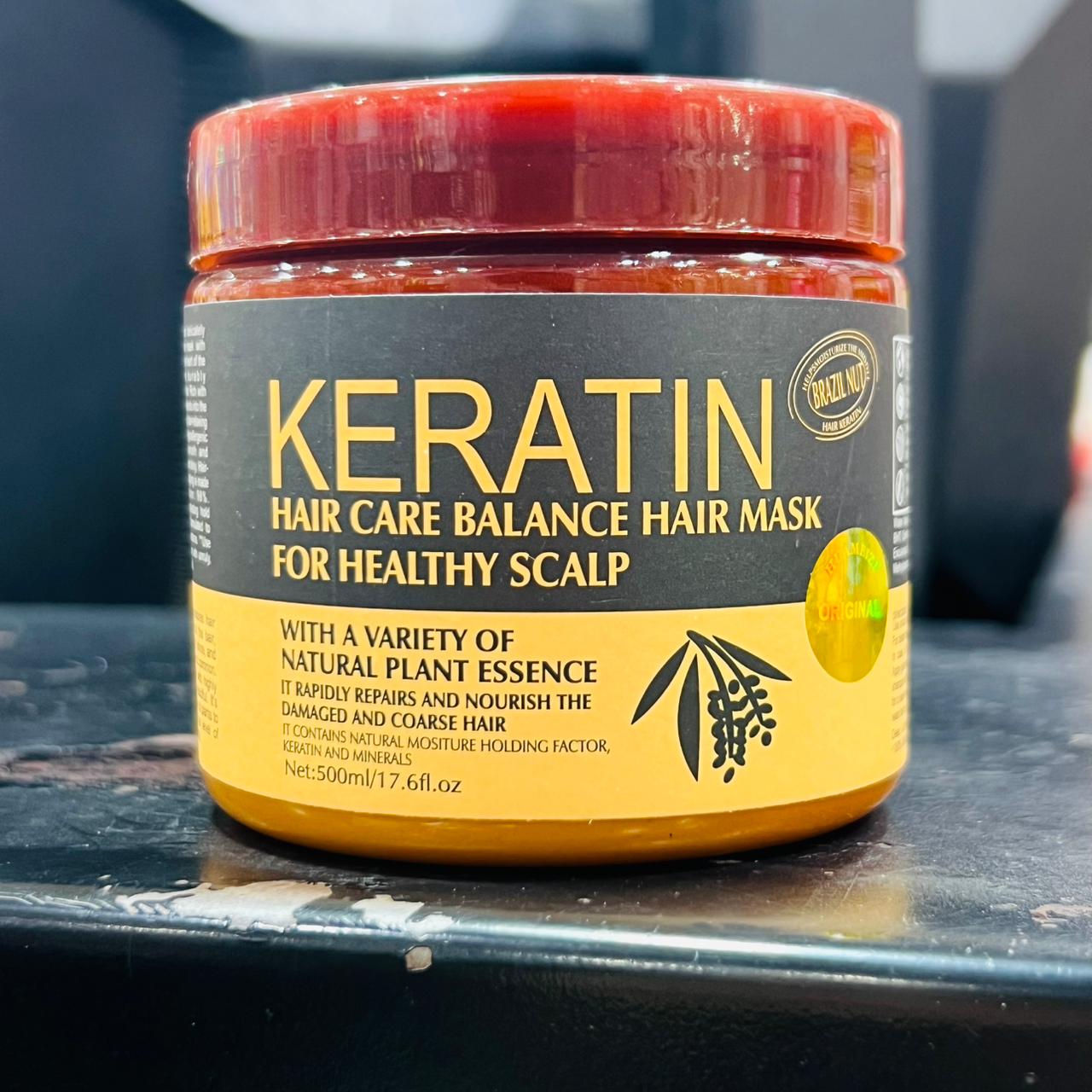 Keratin Hair Mask Treatment – Deep Repair & Strengthening Formula with Nourishing Keratin Complex | Rmaged Hair, Enhances Shine, Controls Frizz & Protects Color-Treated Hair – Profestores Daessional Salon-Quality Care at Home 300ml