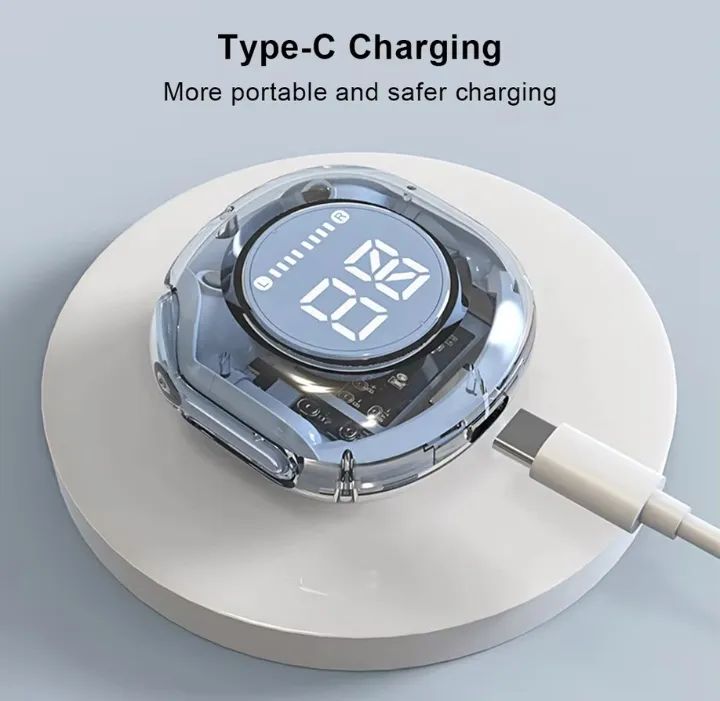 Air 39 Earbuds wireless Transparent  Bluetooth Gaming EARBUDS LED Display