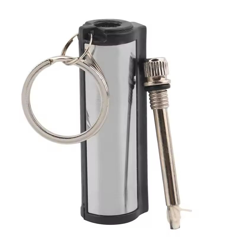 New Portable Metal Waterproof Permanent Lighter Keychain Cotton Core Fire-free Kerosene Gasoline Outdoor Camping Survival Tool