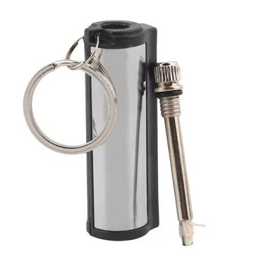New Portable Metal Waterproof Permanent Lighter Keychain Cotton Core Fire-free Kerosene Gasoline Outdoor Camping Survival Tool